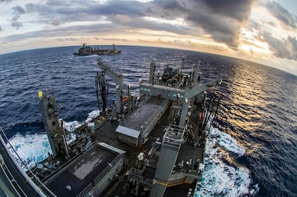 El portaaviones nuclear USS George Washington, en aguas argentinas