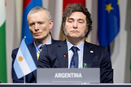 El presidente Javier Milei en el G7